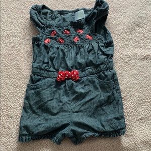 Ladybug denim bodysuit